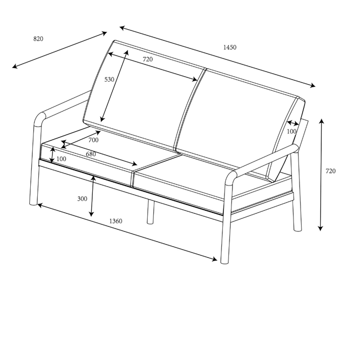 Hartman Sahara 2 Seat Lounge Set