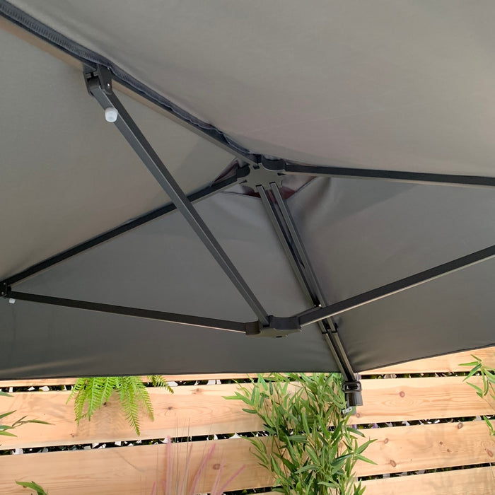 1M. Supremo Leisure Wall Mounted Parasol - Grey - Structure