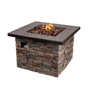 innovators square brick firepit table