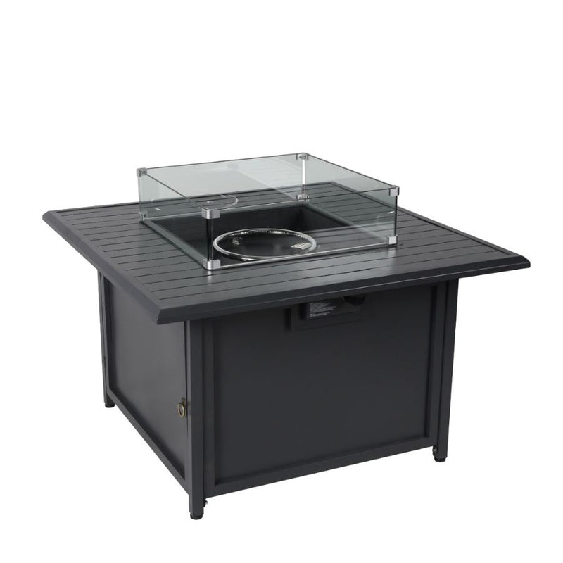 innovators square gas firepit table