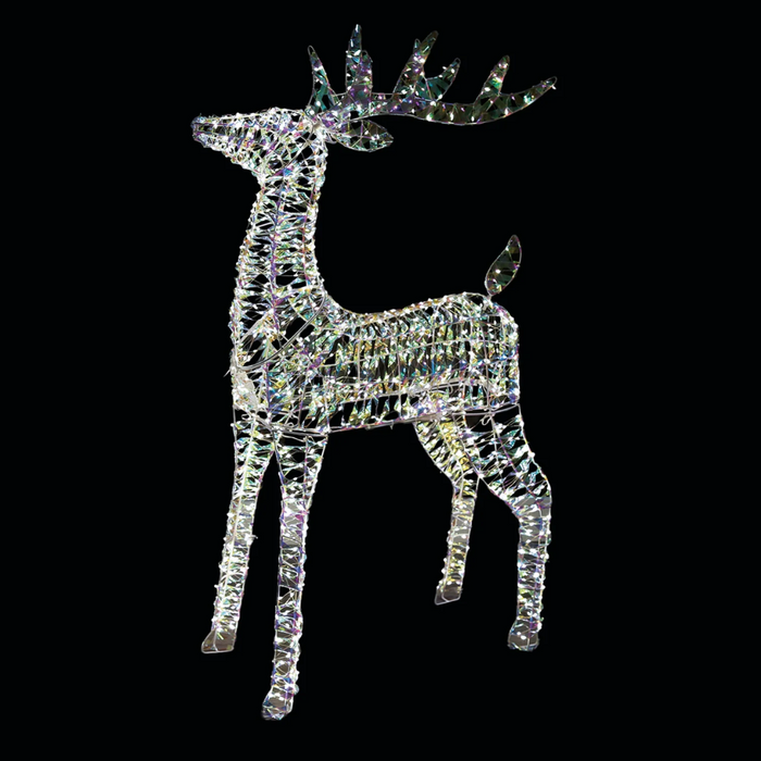 iridescent LED Warm White Reindeer 100cm