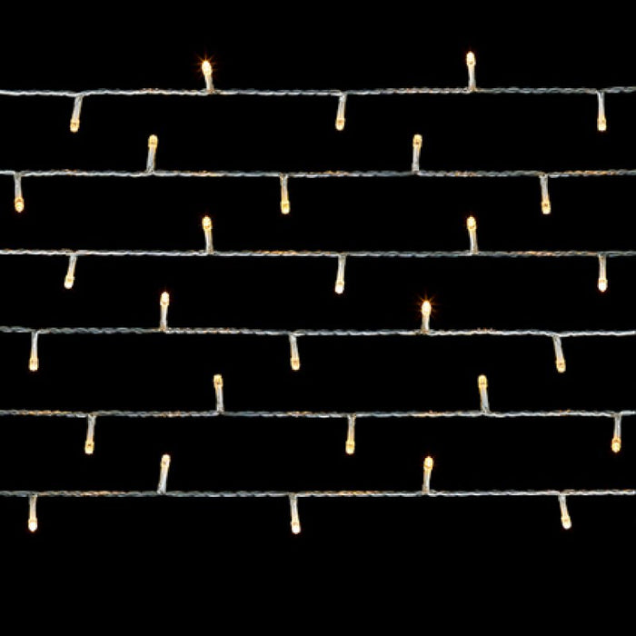 Premier Battery LED Lights With Timer Warm White - Clear Cable