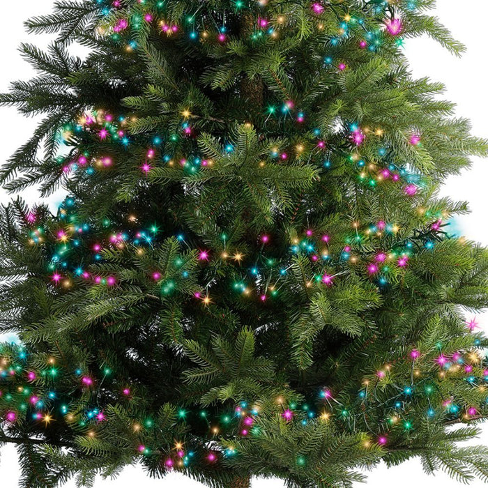 Lumineo Plug In Christmas Lights (Mains Powered) – Multicolour LED Cluster String Lights
