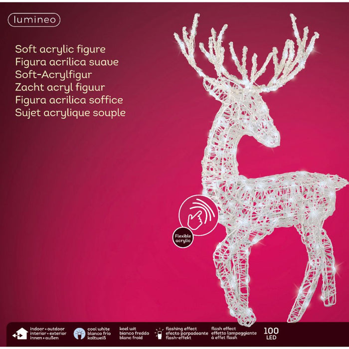 Kameingk 94cm Acrylic LED Reindeer