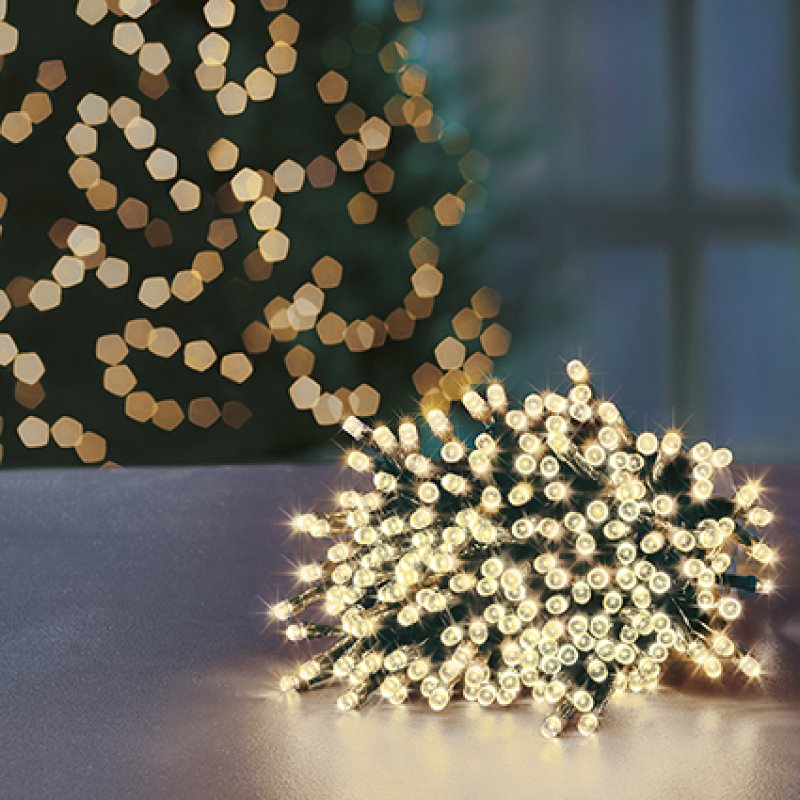 Premier Plug In Christmas Lights (Mains Powered) – Warm White LED String Lights