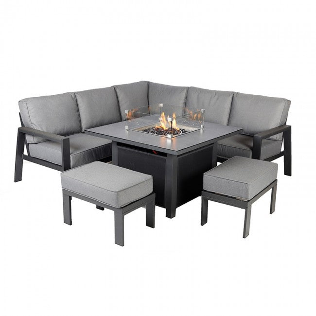 Supremo Leisure Melbury Square Corner Firepit Set