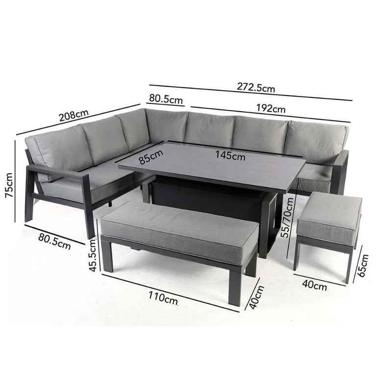 Supremo Melbury Corner Modular With Height Adjustable Table