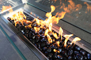 Supremo Melbury Rectangular Gas Firepit Casual Dining Set - Firepit 