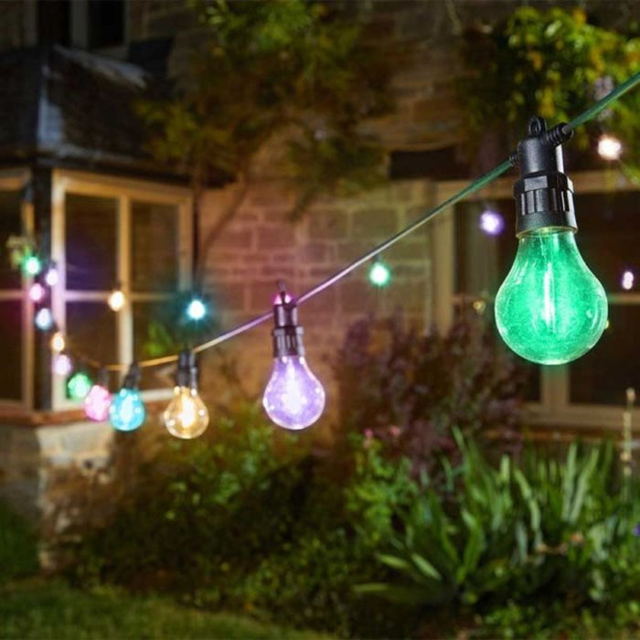 Festoon LV String Lights, Multi Coloured - Set of 10