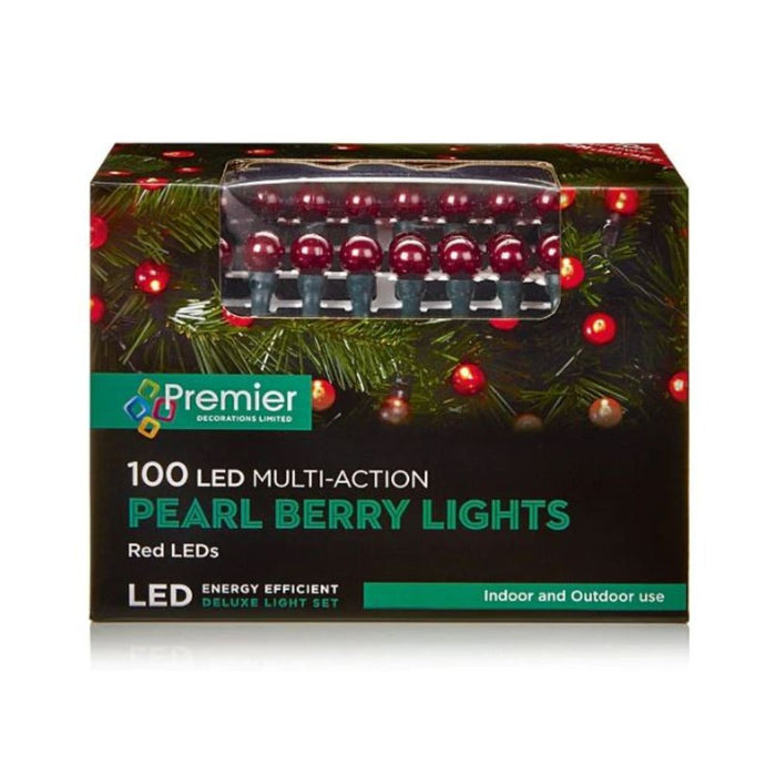 Premier 100 LED Red Pearl Berry Lights