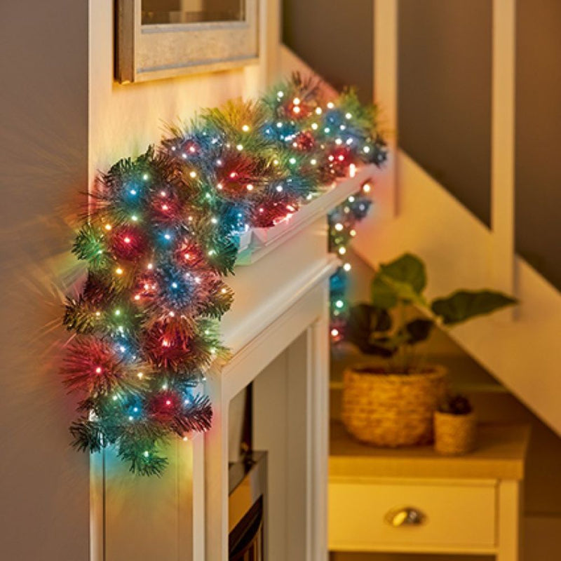 Premier Plug In Christmas Lights (Mains Powered) – Multicolour LED Cluster String Lights