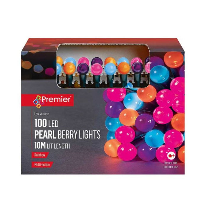Premier 100 LED Rainbow Pearl Berry Lights