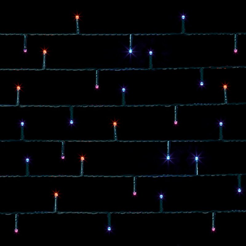 Premier Battery Operated Christmas Lights - Rainbow LED String Lights