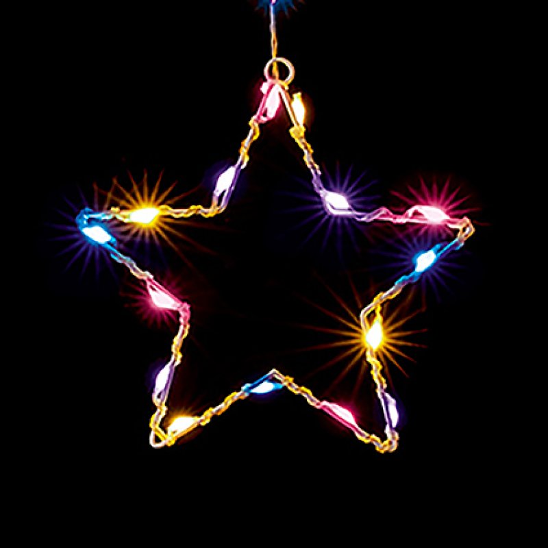 Premier 1.2m x 1.2m Rainbow LED Star Curtain Light Rainbow LED