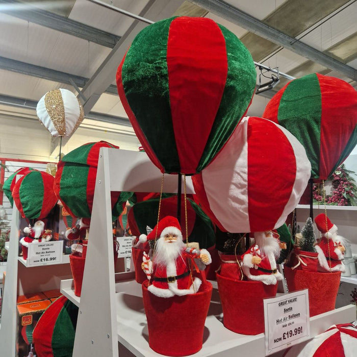 98cm Pop Up Hot Air Balloon with Santa