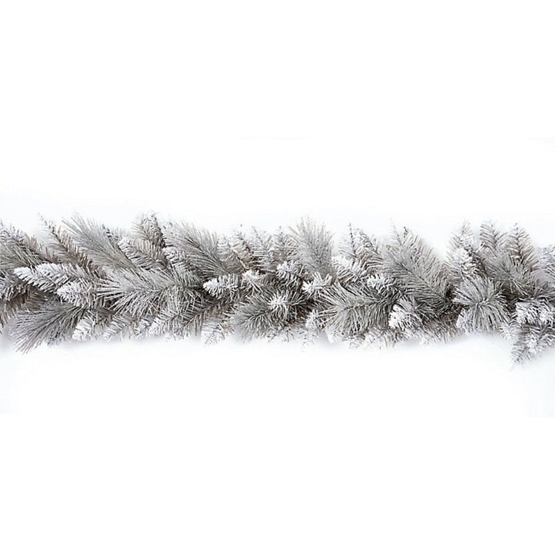 Premier 1.8m Silver Tip Glitter Christmas Garland