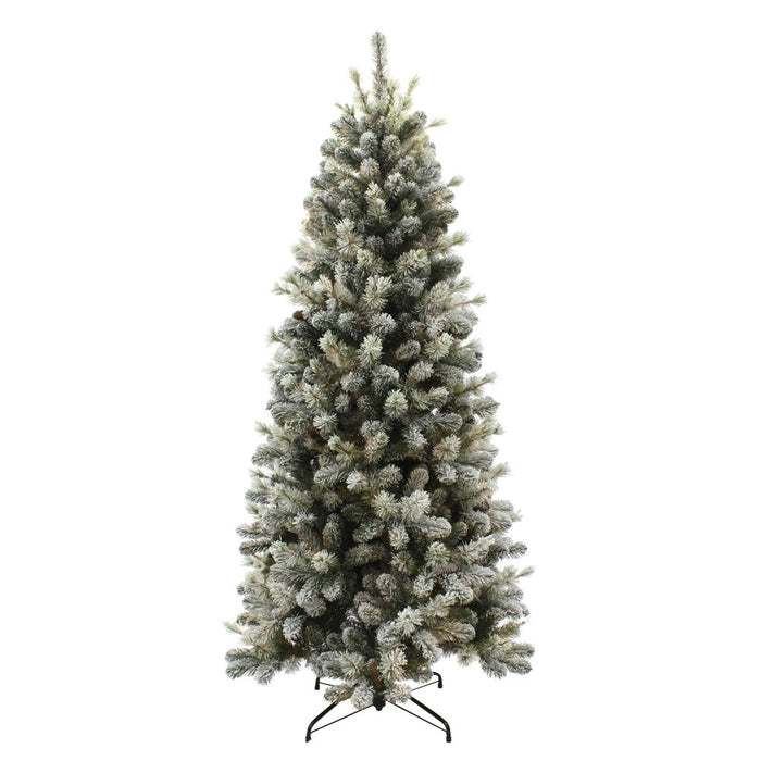 Puleo Slim Snowy Cone 6.5FT Artificial Christmas Tree
