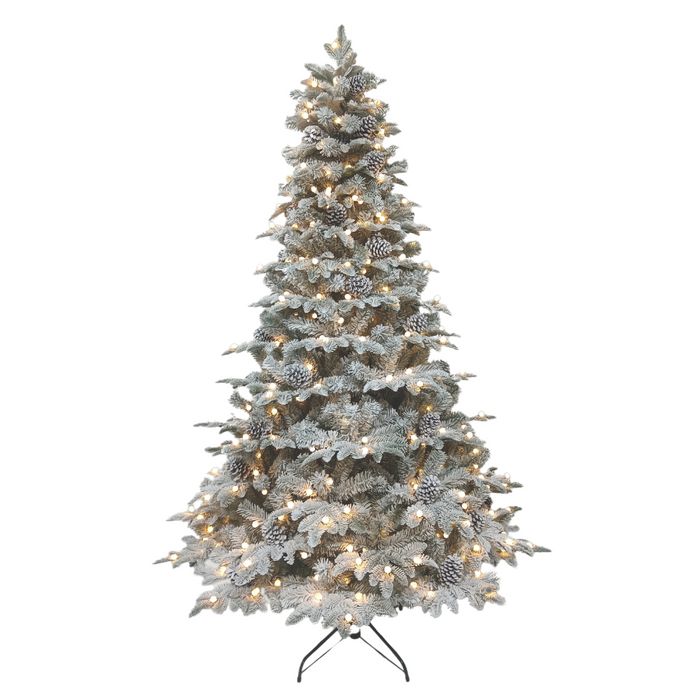 Snowlodge Arosa Snowy Pine Pre lit Artificial Christmas Tree