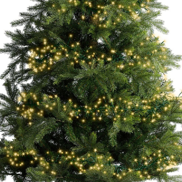 Premier Plug In Christmas Lights (Mains Powered) – Soft Gold LED Cluster String Lights