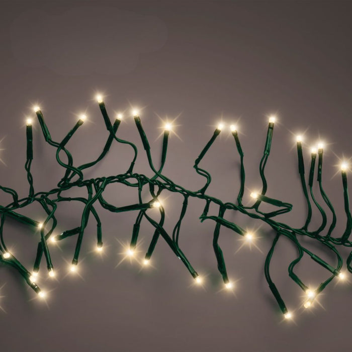 Premier Plug In Christmas Lights (Mains Powered) – Soft Gold LED Cluster String Lights