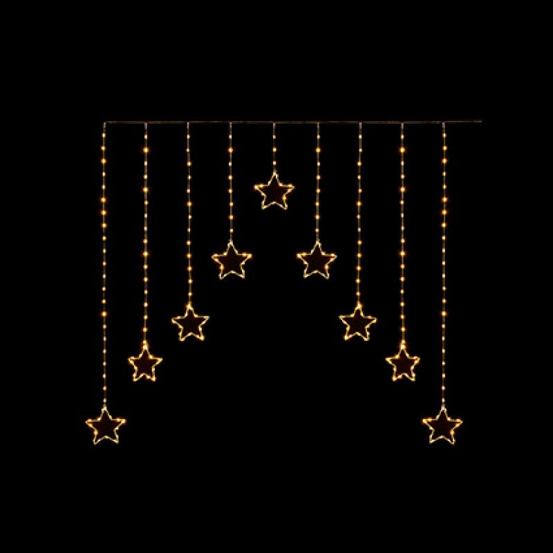 Premier 1.2m x 1.2m Warm White LED Star Curtain Light