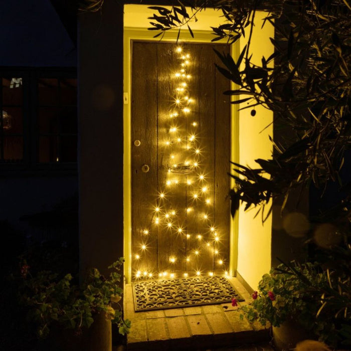2m Starry Night Door Christmas Tree Warm White