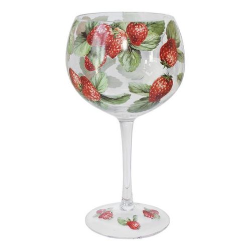 Strawberry Field Gin Glass