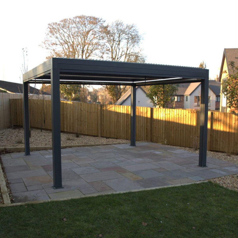 Supremo Belfort 3m x 4m Pergola w/LED's & Screens