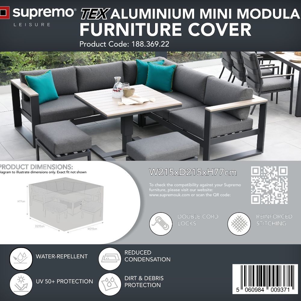 Compact Set Cover Supremo TEX Aluminium Mini Modular Set Furniture Cover — Newbank Garden ...