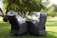 Supremo Tivoli 4 Seat Reclining Set - Dark Grey - Garden Set Up