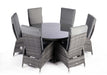 Supremo Tivoli 6 Seat Reclining Set - Dark Grey