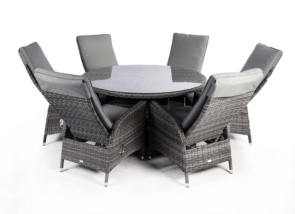 Supremo Tivoli 6 Seat Reclining Set - Dark Grey - Reclining 