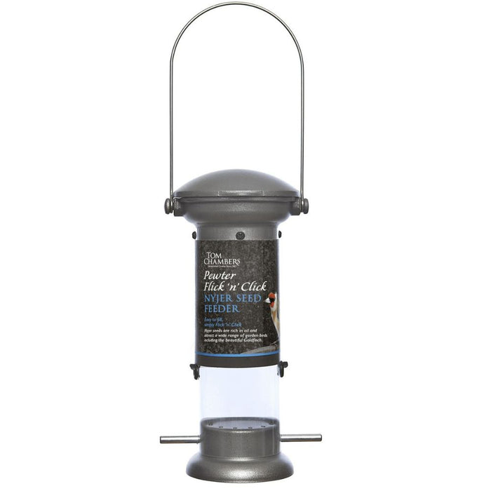 Pewter Flick 'N' Click Nyjer Feeder