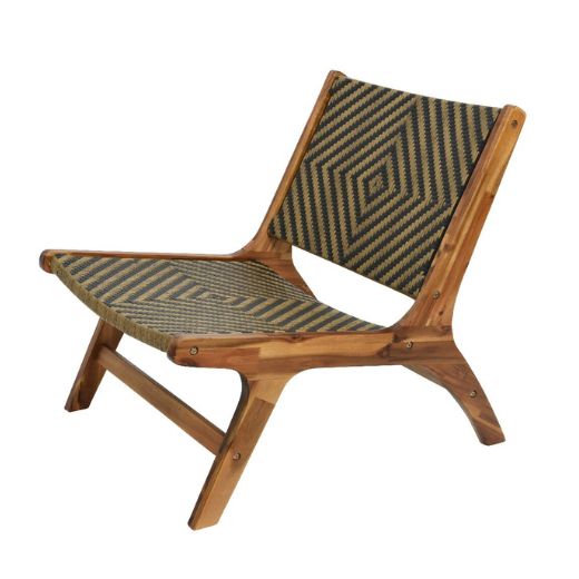 Kaemingk Verona Wood Wicker Chair Newbank Garden Centre