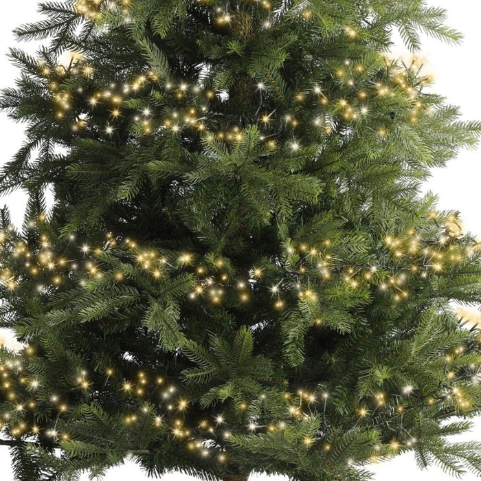 Lumineo Plug In Christmas Lights (Mains Powered) – Warm White/Classic Warm LED Cluster String Lights