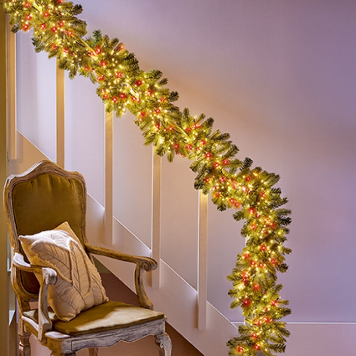 Premier Plug In Christmas Lights (Mains Powered) – Red/Warm White LED Cluster String Lights