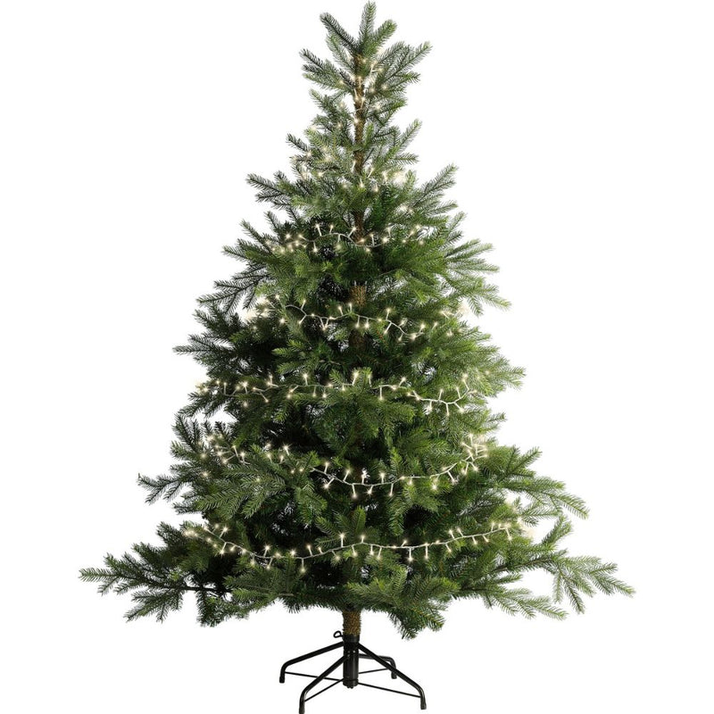 Lumineo Plug In Christmas Lights (Mains Powered) – Warm White LED String Lights - Clear Cable