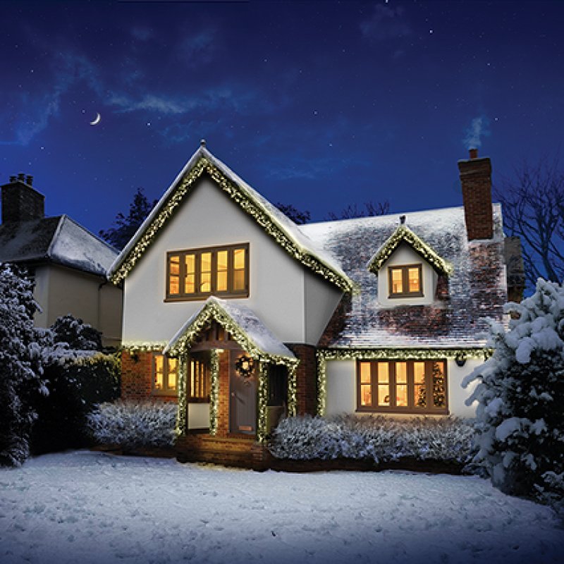 Premier Plug In Christmas Lights (Mains Powered) – Warm White LED Cluster String Lights
