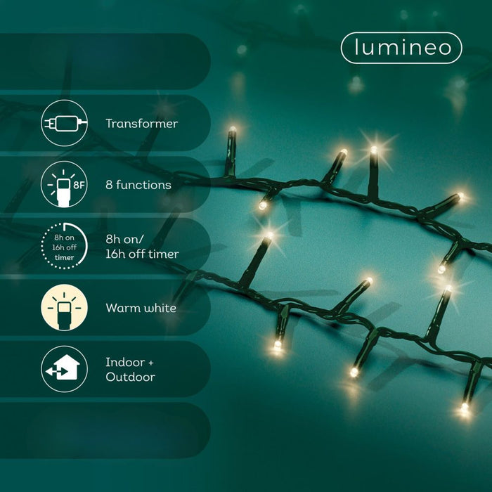 Lumineo Plug In Christmas Lights (Mains Powered) – Warm White LED String Lights
