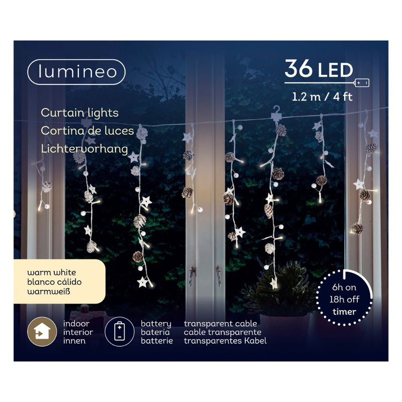 LED Icicle Curtain Lights - Warm White