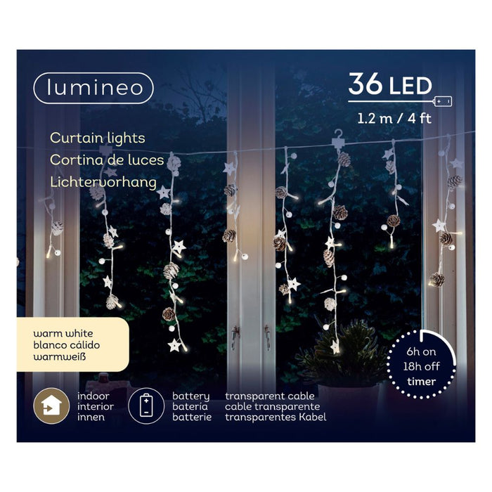 LED Icicle Curtain Lights - Warm White
