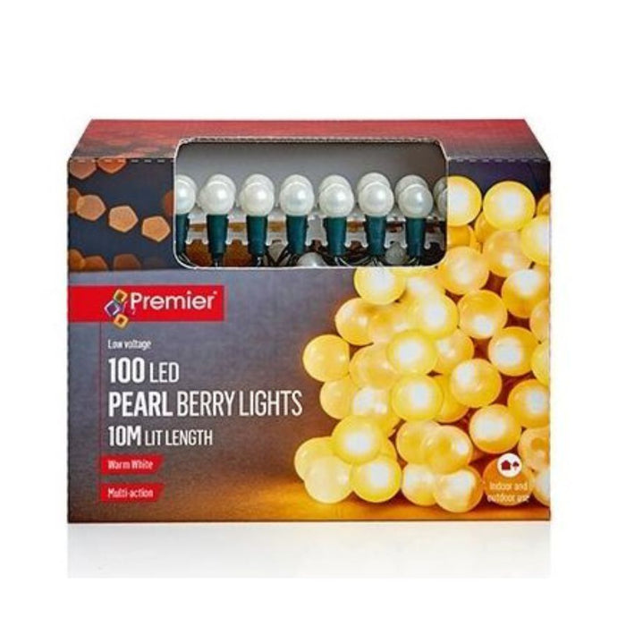 Premier 100 LED Warm White Pearl Berry Lights