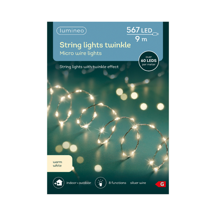 Lumineo 567 LED's Warm White Extra Dense String Lights