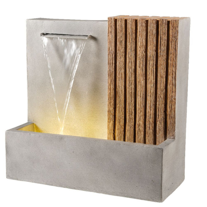 Lumineo Large Wood Effect With Waterfall Water Feature